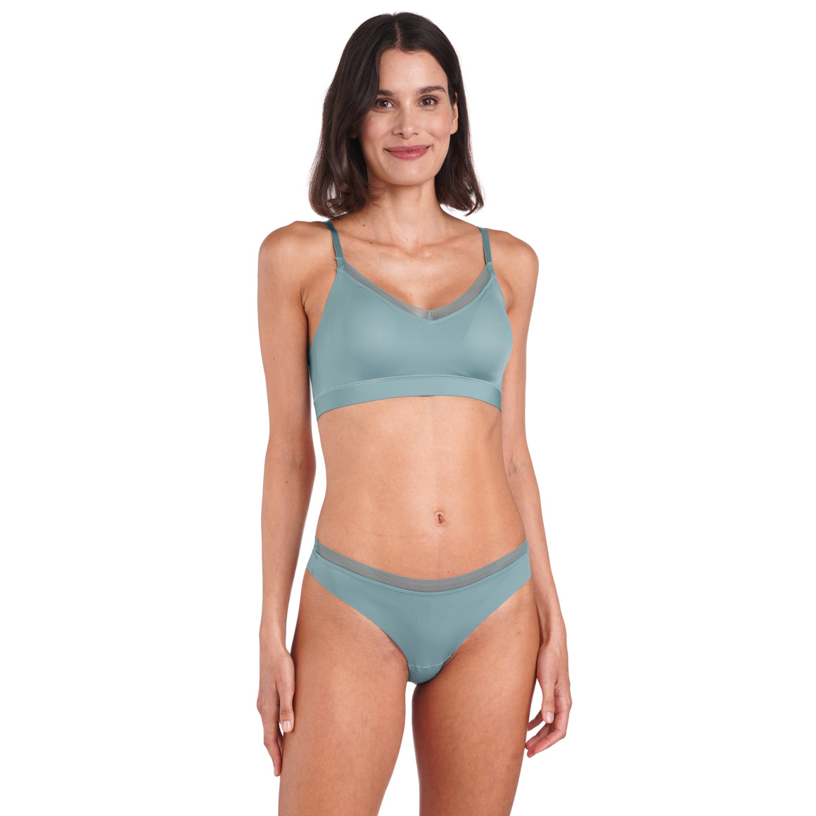 2 Damen Seamless-Strings mit Spitze