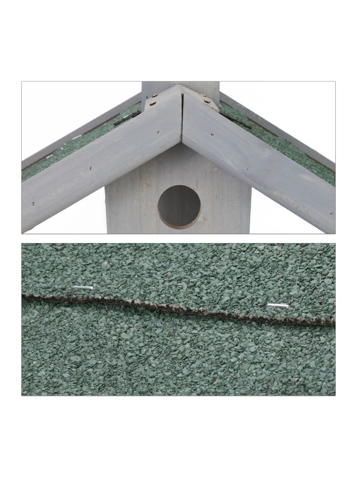 relaxdays Vogelfutterhaus in Grau/ Grün - (B)67 x (H)135 x (T)56 cm günstig kaufen onesize