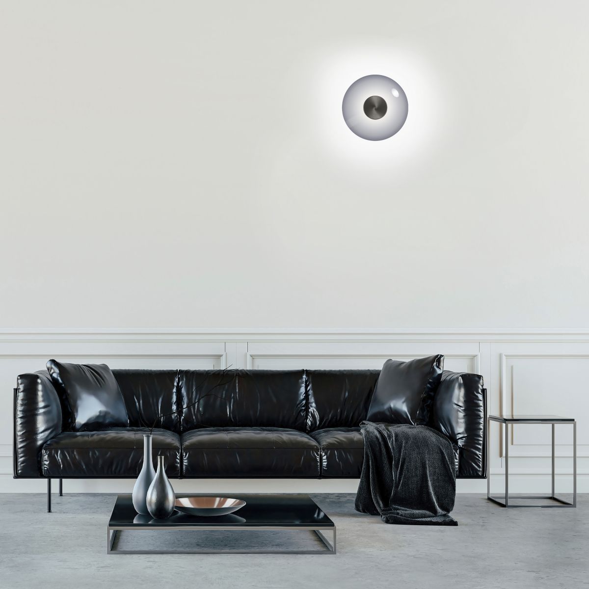 Paul Neuhaus LED Wandlampe Pure Vitrum Rauchglas
