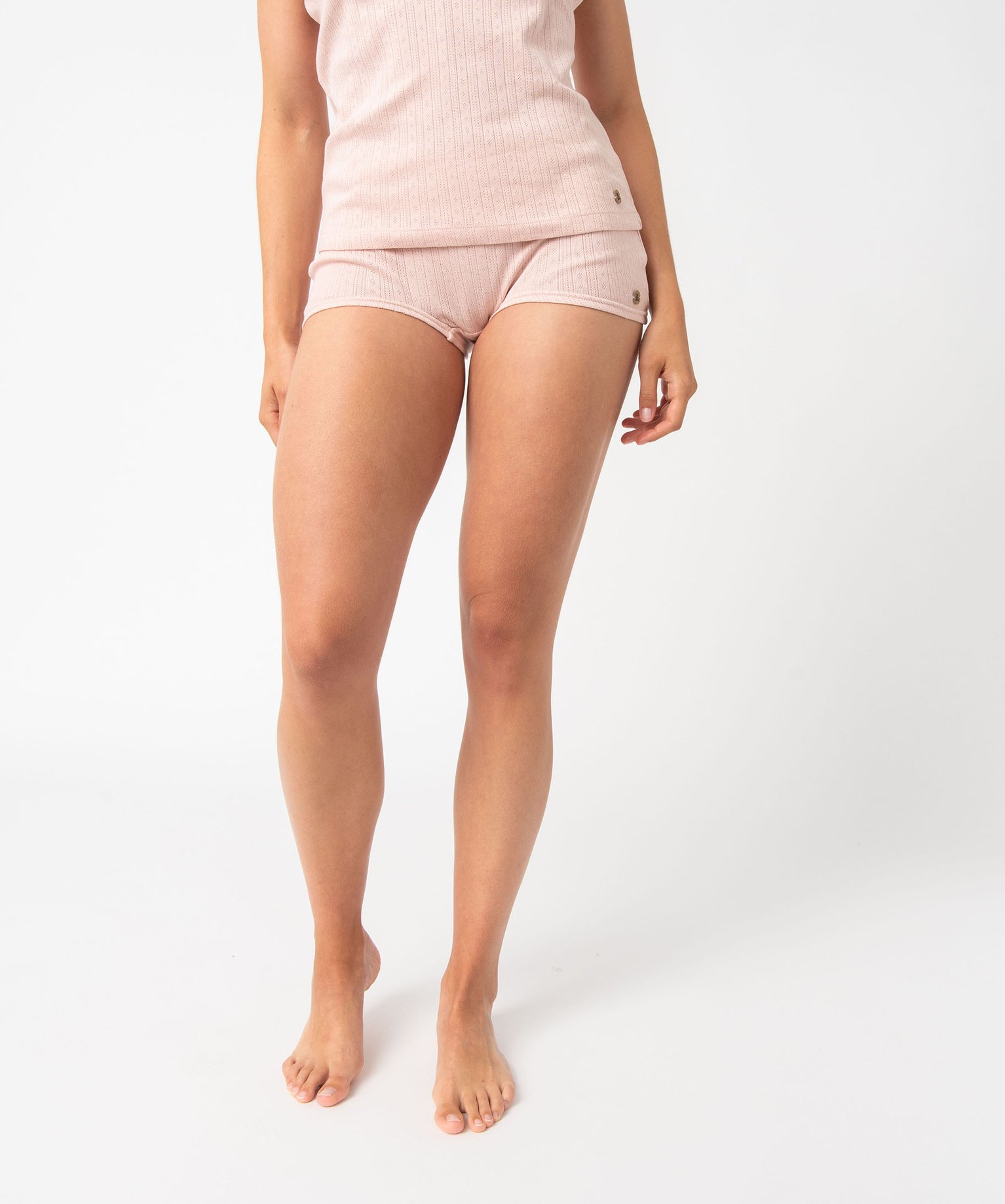 Short de pyjama femme en maille pointelle - LuluCastagnette rose | GEMO