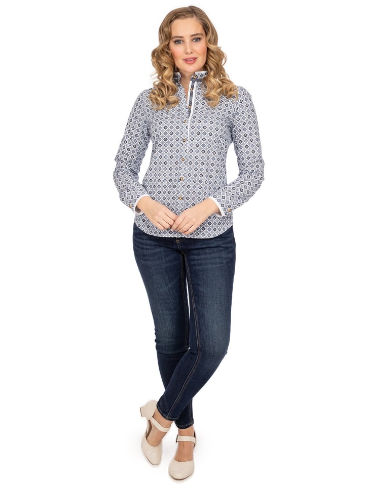 Gipfelstürmer Trachtenbluse 450000-4240 in jeans günstig kaufen 44