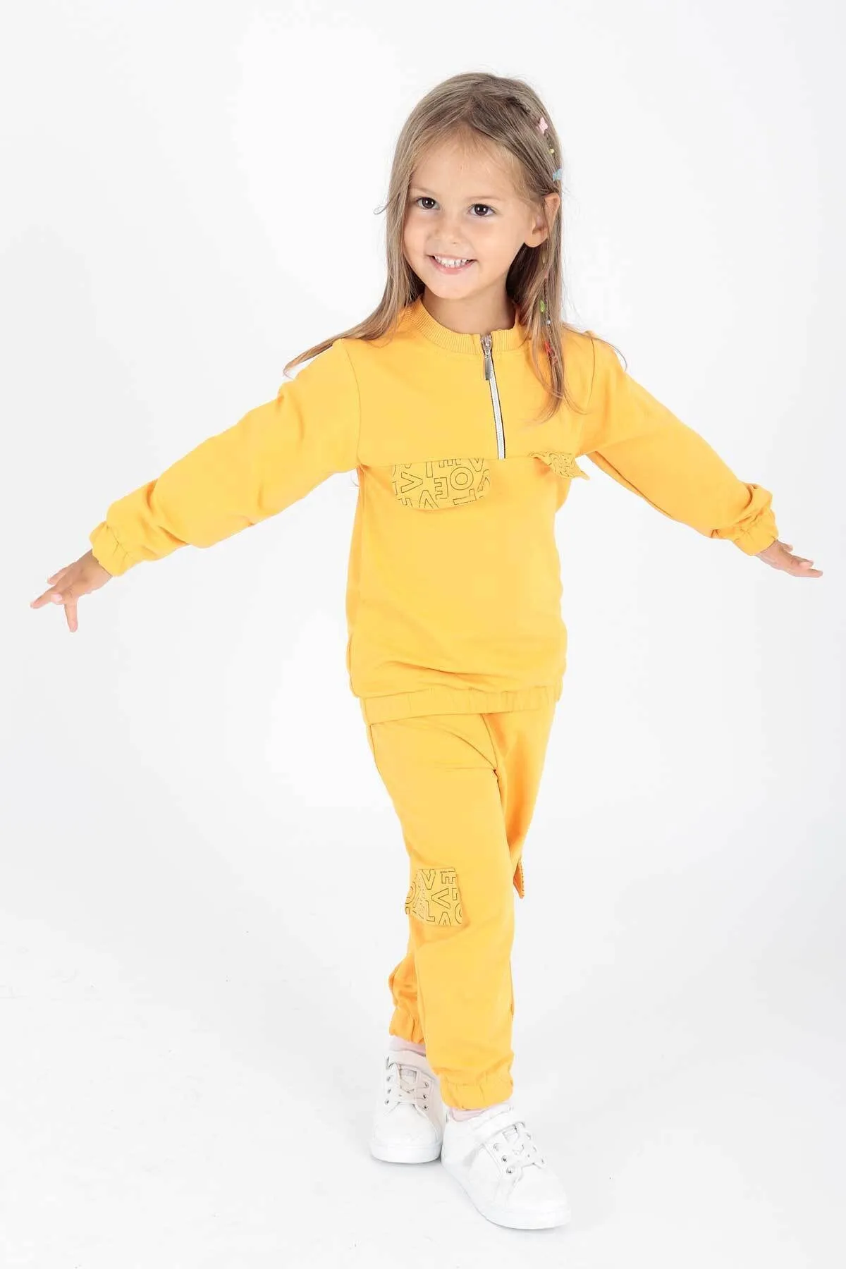 AHENGİM  Kinder-Trainingsanzug-Set für Mädchen. Mädchen-Trainingsanzug Ak2232
