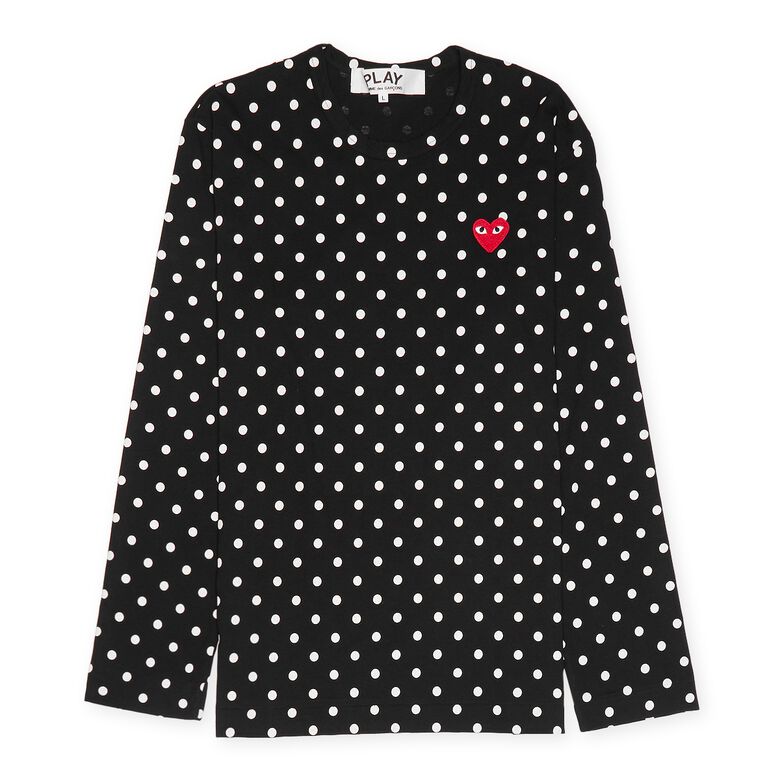 Comme des Garcons Play Black Polka Dot Longsleeve black