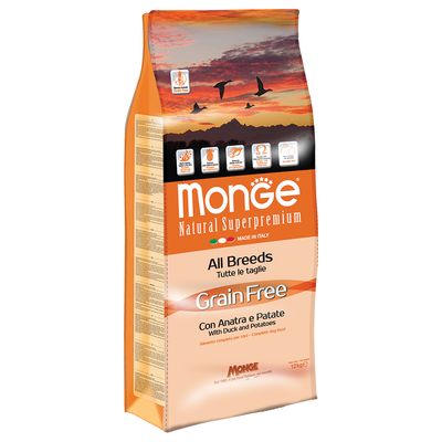 Monge Superpremium Grain Free All Breeds Ente & Kartoffel