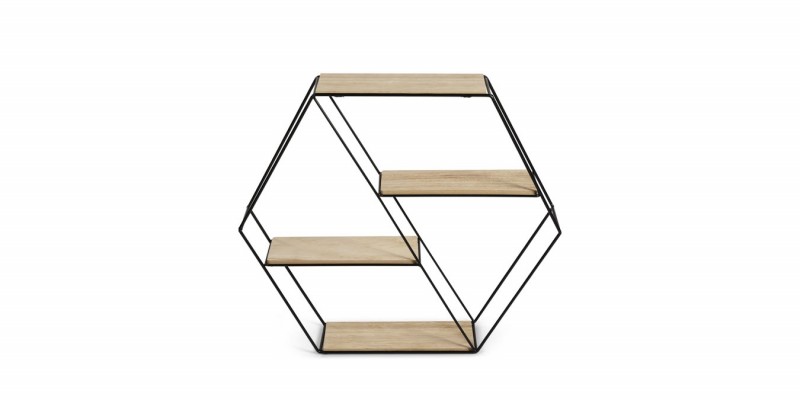 Lifa Living Marbella Wandregal - Holz und Metall