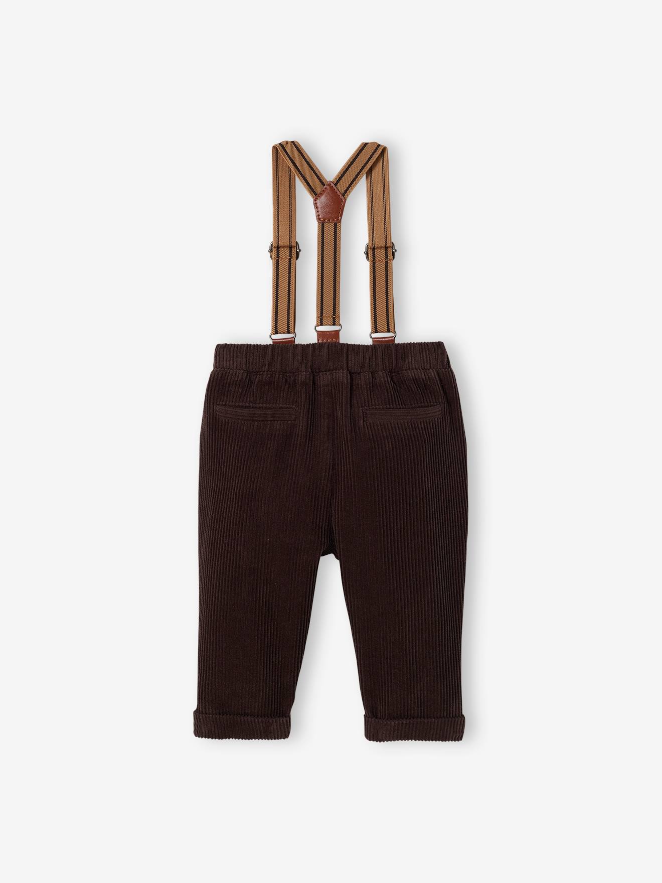 Pantalon en velours côtelé bébé chocolat