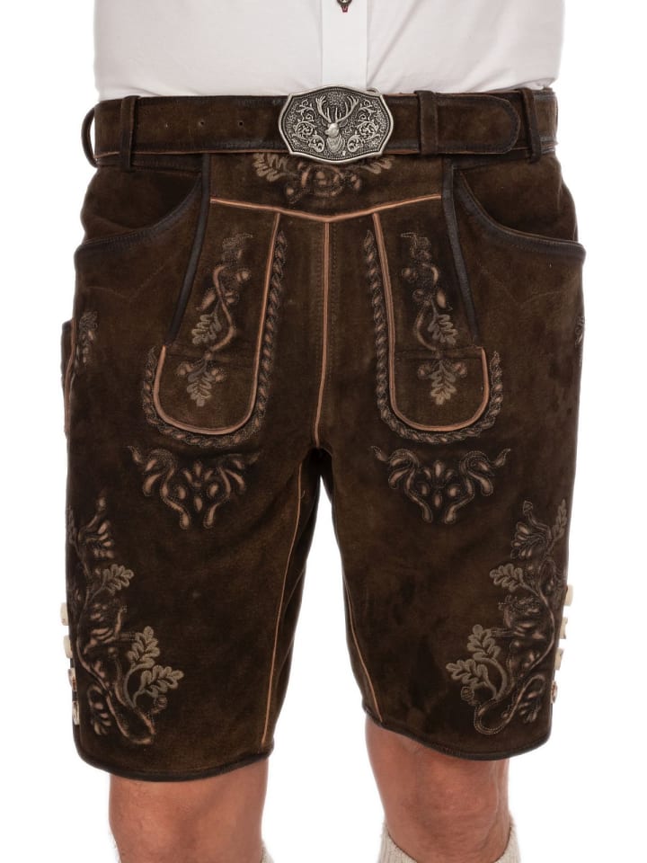 MADDOX Lederhose WALDKREUZ in braun günstig kaufen