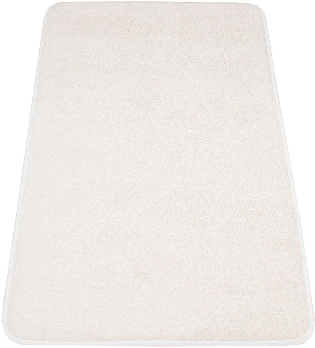 Badematte Corby 255 Paco Home, Höhe 13 mm, rutschhemmend beschichtet, fußbodenheizungsgeeignet, Polyester, rechteckig, Badteppich, Uni Farben, Memory-Foam Effekt