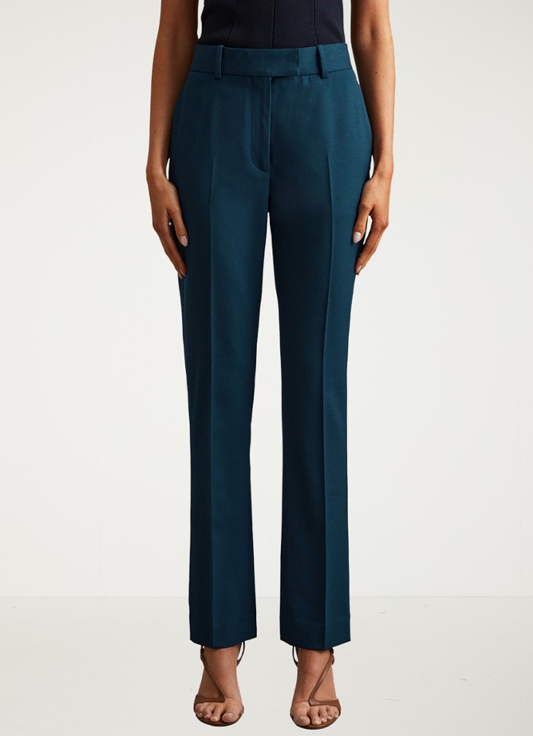 Reiss Jade mid waist slim fit trousers in wool blend
