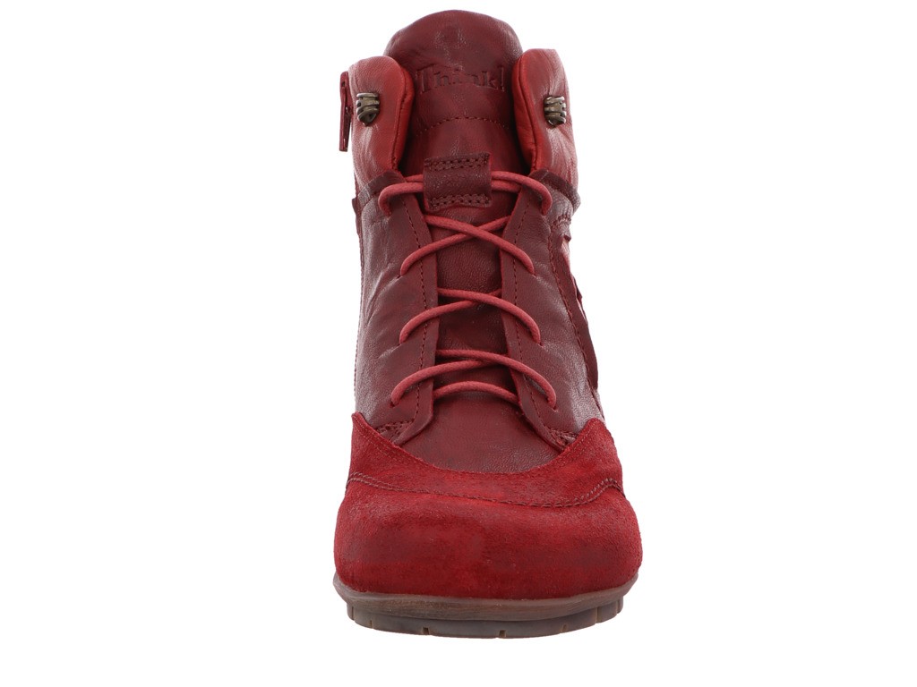 THINK Schnür-Stiefeletten rot MENSCHA