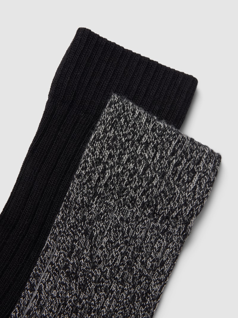 Socken mit Label-Detail Modell 'Mouline' in anthrazit
