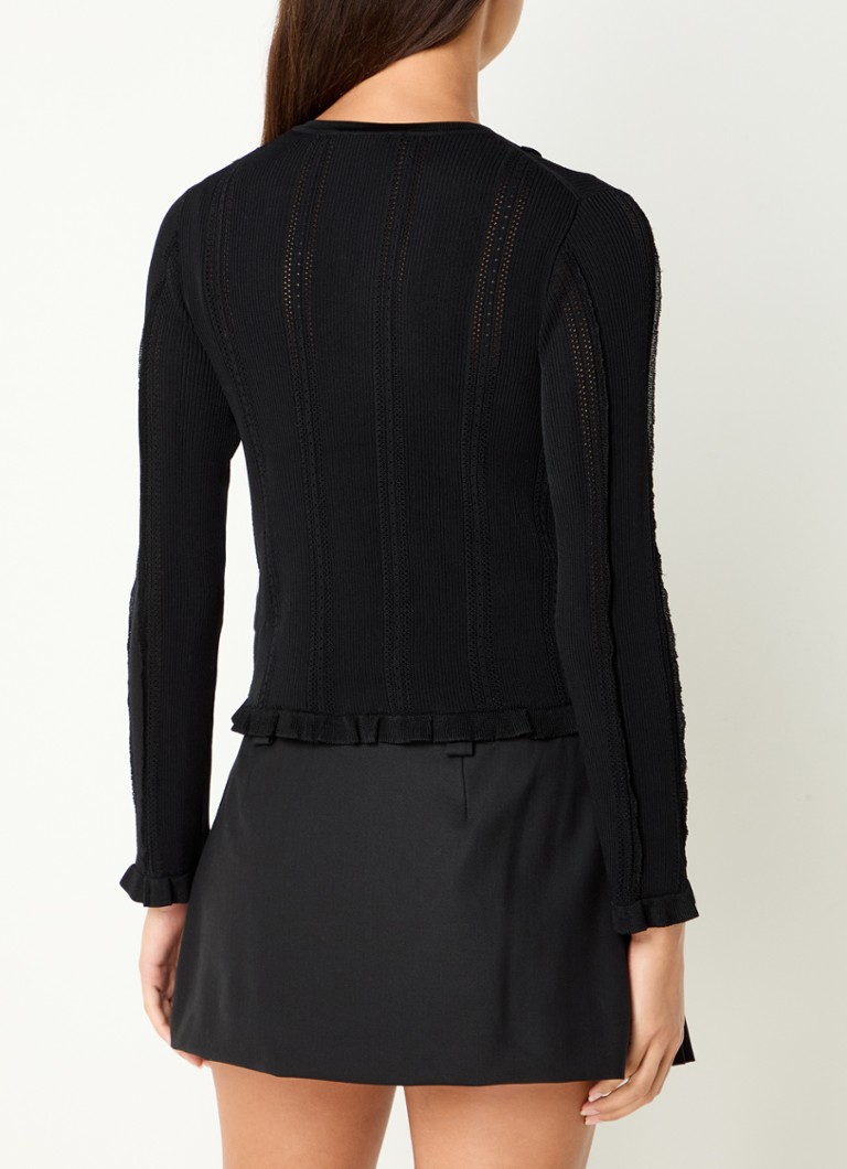 Maje Fine-knit top with openwork design