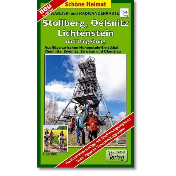 Stollberg, Oelsnitz, Lichtenstein und Umgebung 1 : 35000 - Wanderkarte