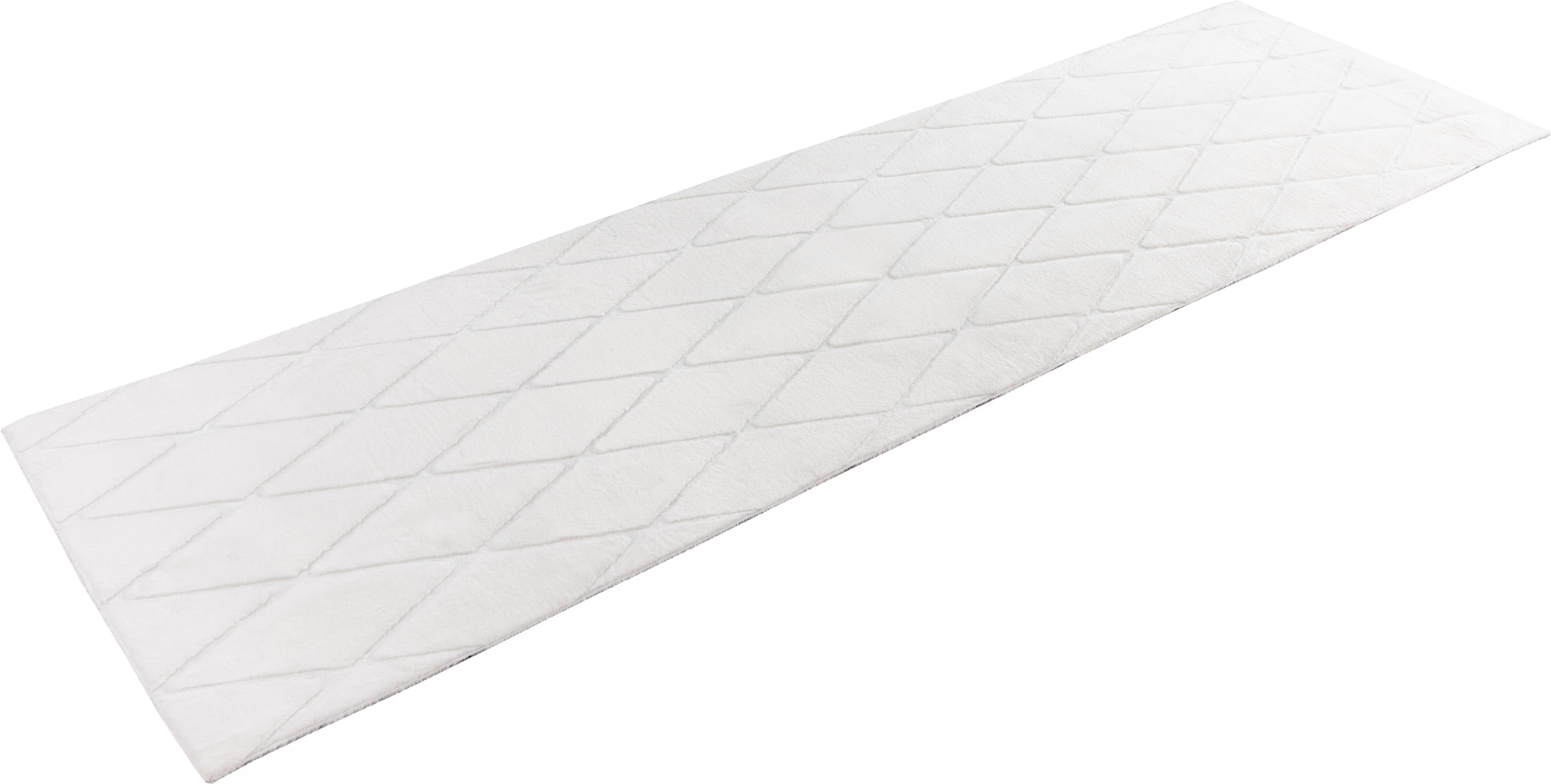 Läufer Tilana, Home affaire, rechteckig, Höhe: 20 mm, besonders weich durch Mikrofaser, Rauten-Design