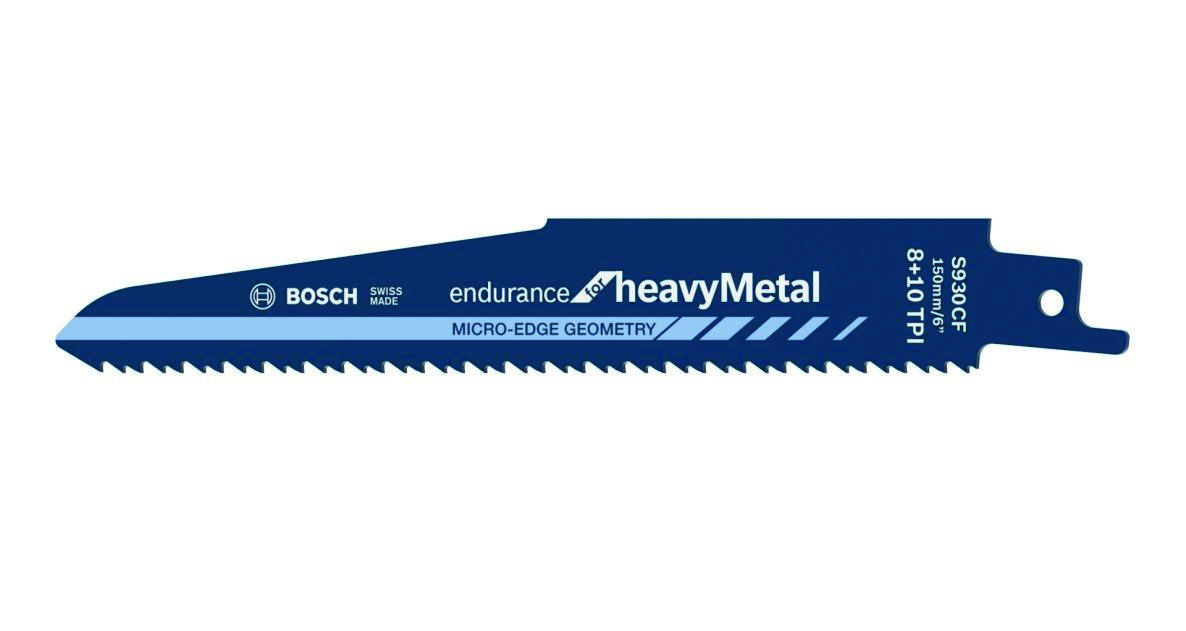Bosch Blue Accessories 2608657527 S930CF Säbelsägeblatt Endurance für Schwermetalle 150 mm 5 Stück