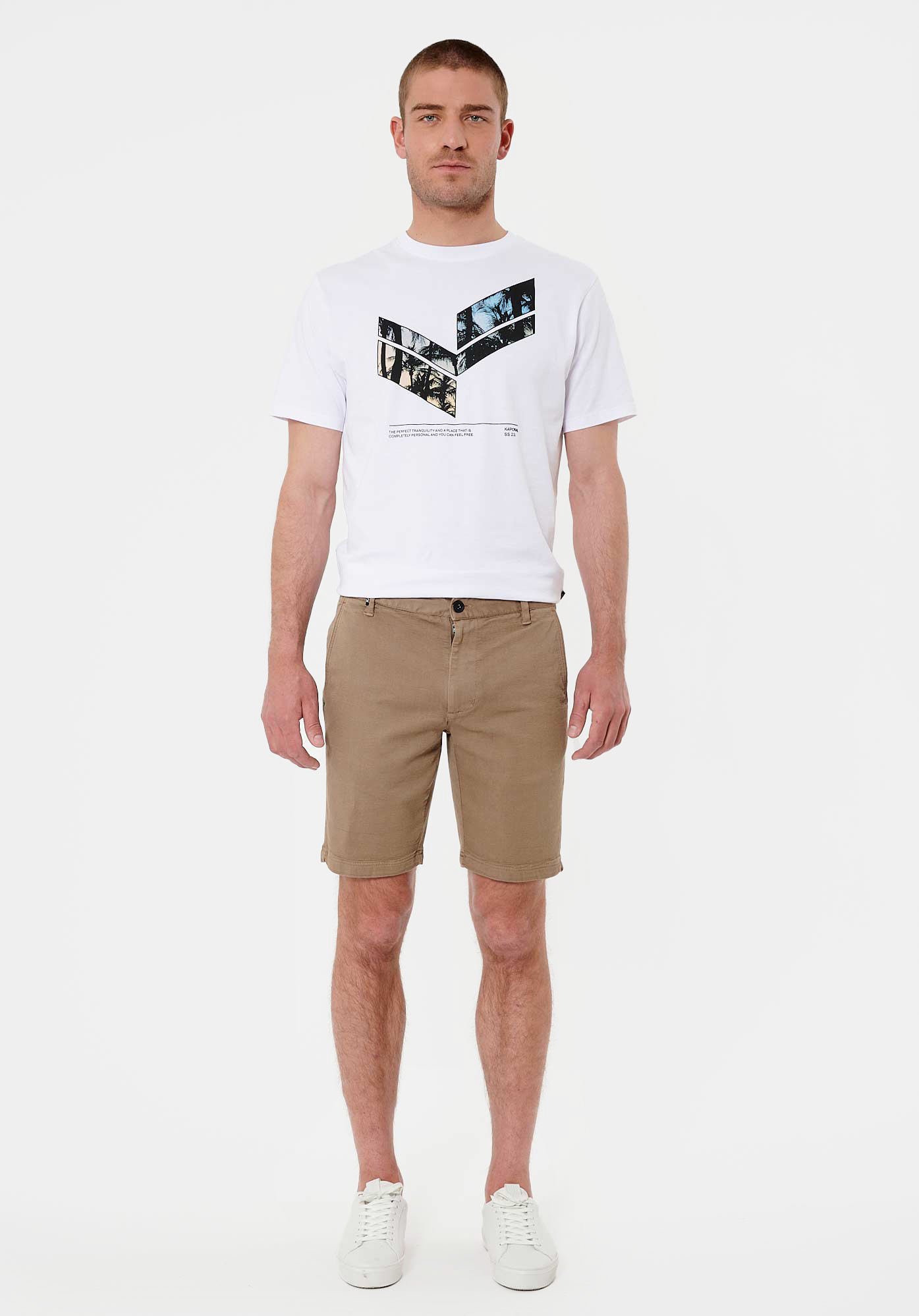MAGIC  Short slim kaki Homme