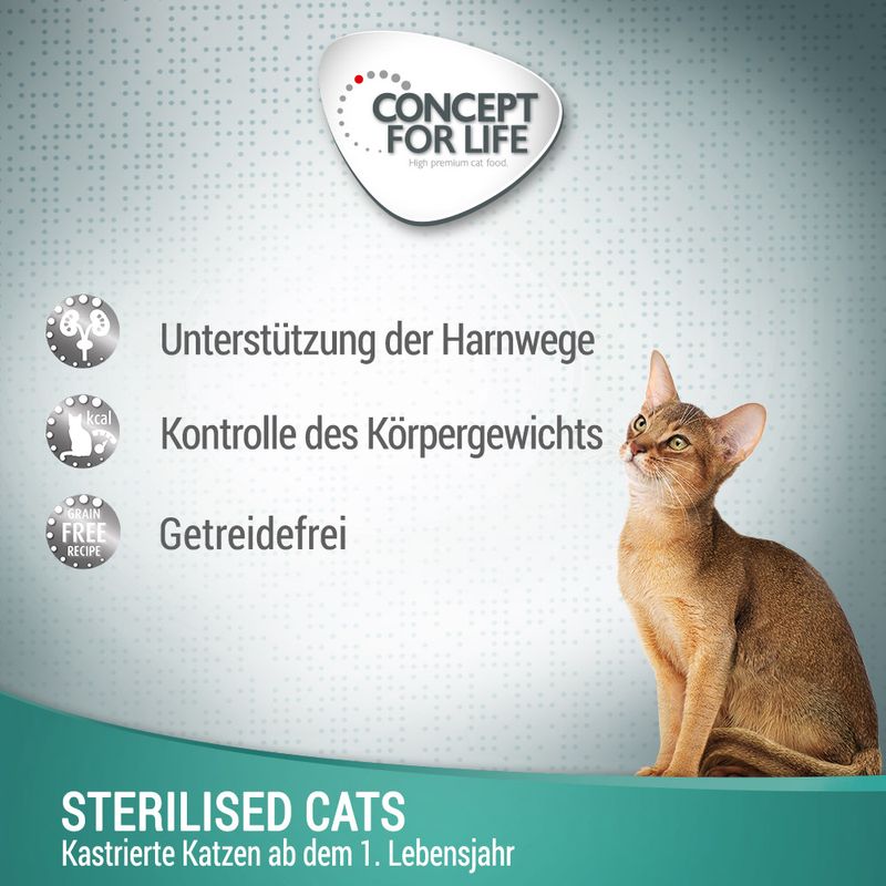 Concept for Life Sterilised Cats Kaninchen getreidefrei - in Soße