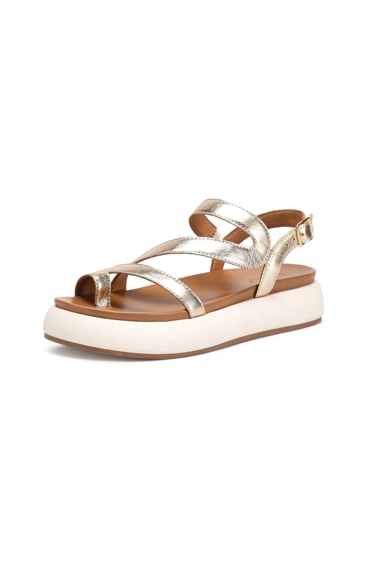 INUOVO  Sandalette - Goldfarben - Flacher Absatz
