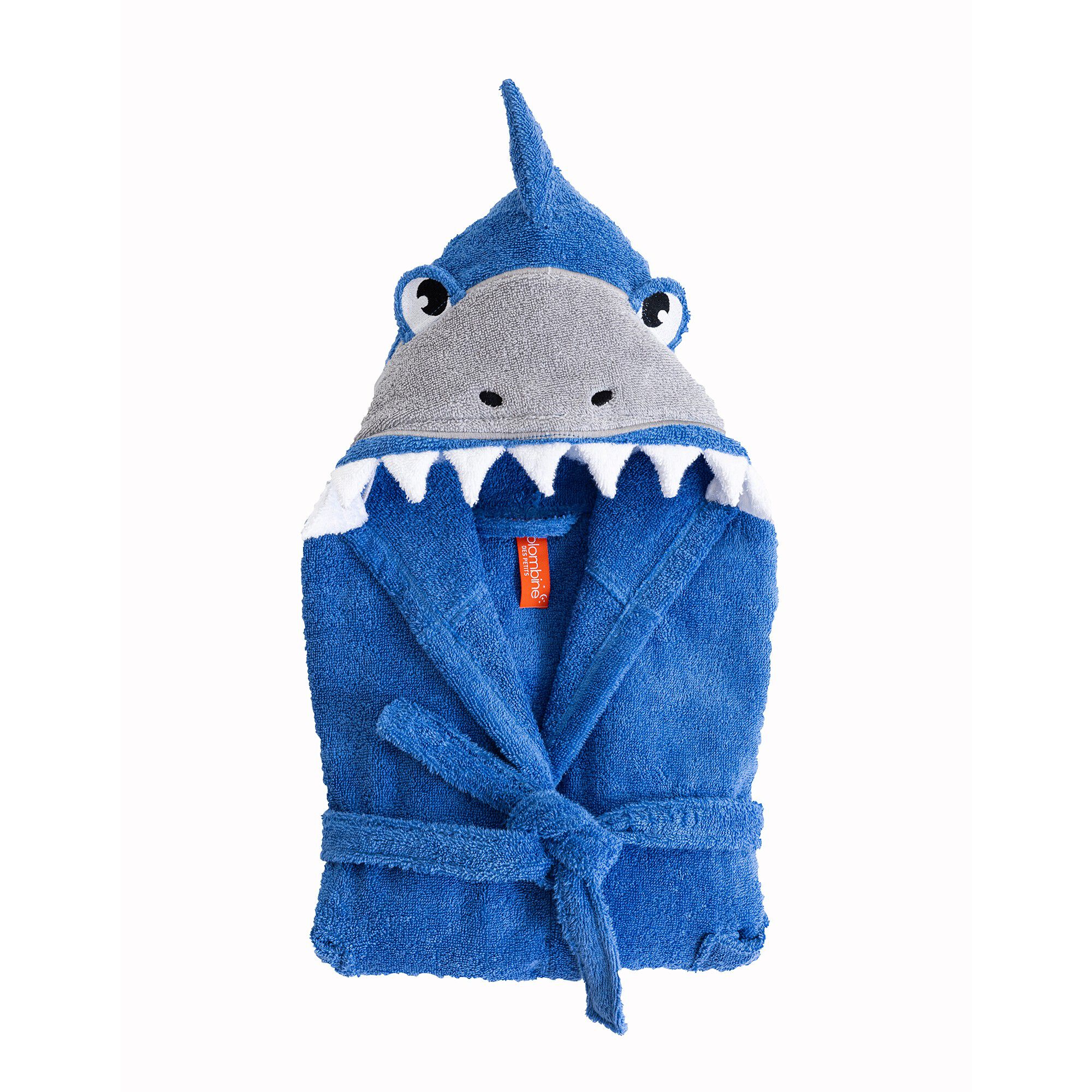 Peignoir de bain enfant requin éponge coton