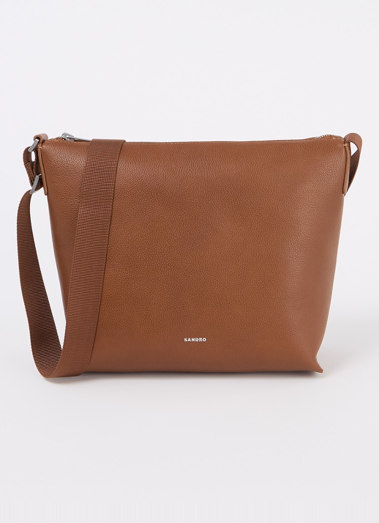 Sandro Leather shoulder bag with logo
