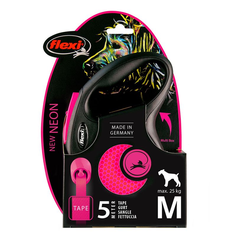 flexi New Neon Gurt-Leine pink, 5 m zu TOP-Preisen