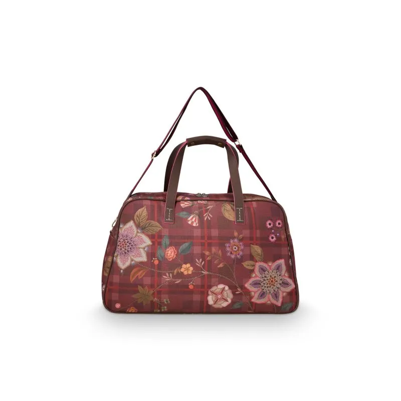 Pip Studio Tovy Weekend Bag Medium Flores Felices - Red
