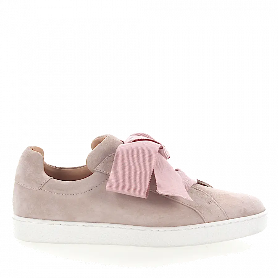 Unützer - Sneaker low Kalbsleder Veloursleder rosa - pink