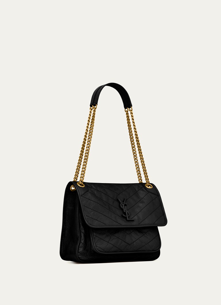 Borsa a tracolla media Saint Laurent Niki in pelle di vitello