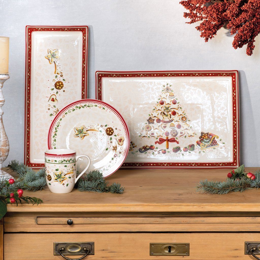 Villeroy & Boch Tortenplatte Winter Bakery Delight rechteckige Kuchenplatte, Porzellan, (1-tlg)