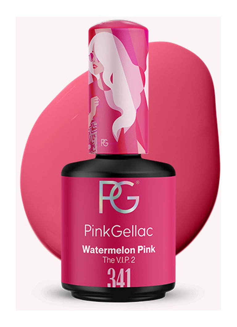 Pink Gellac 341 Watermelon Pink - geelimäinen kynsilakka