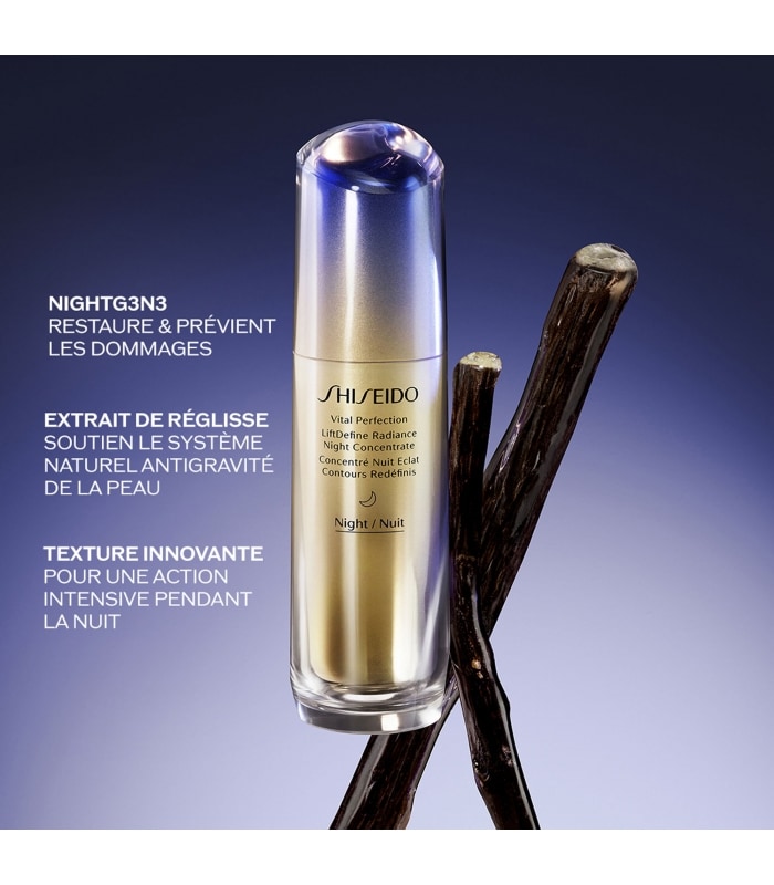 Shiseido-VITAL PERFECTION-Concentré Nuit Éclat Contours Redéfinis