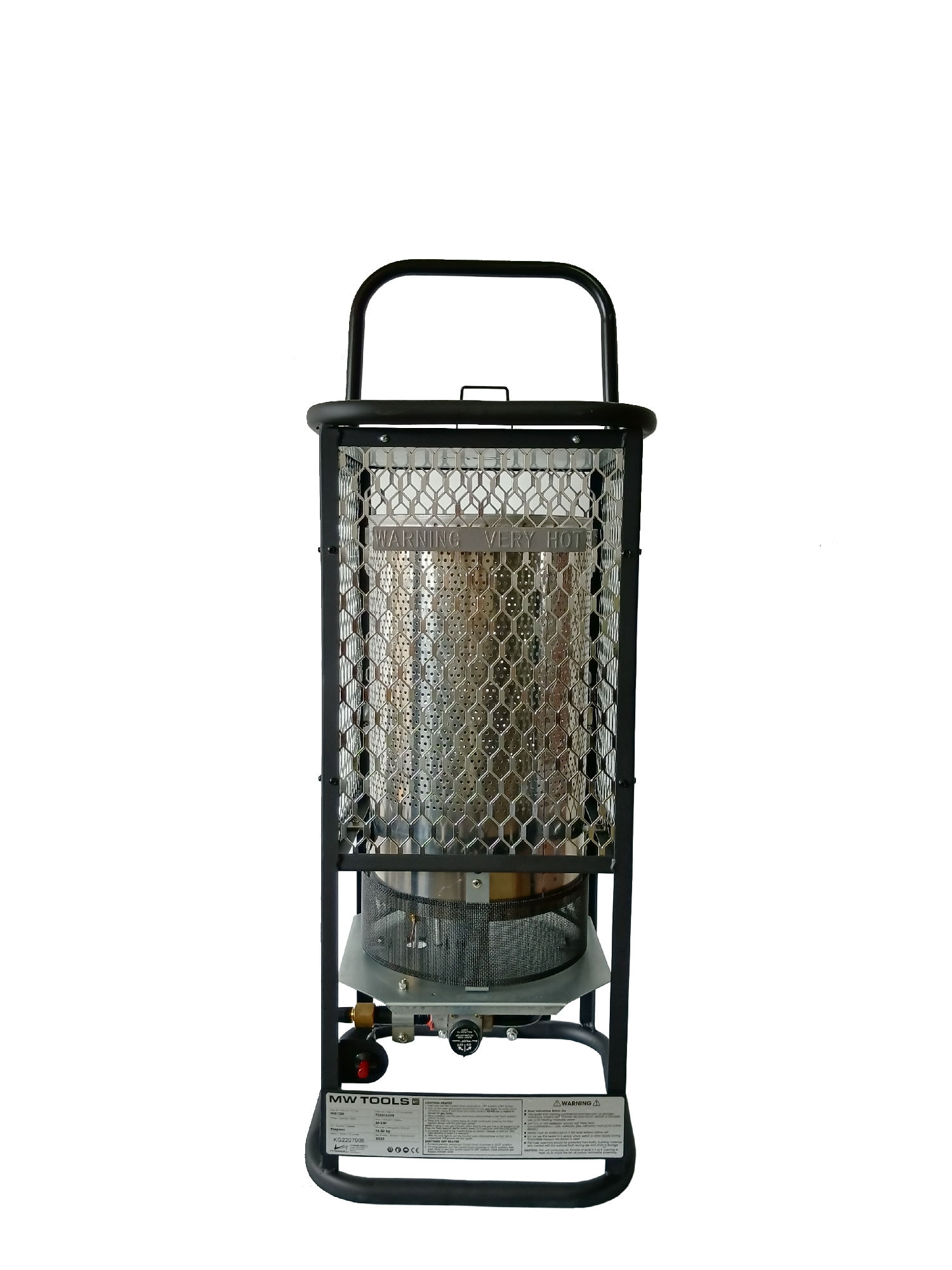 Calefactor de gas infrarrojo Metal Works 722316593 WG120I de 36 kW con calor radiante de 360°.