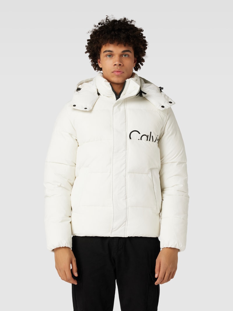 Jacke mit Label-Print in offwhite