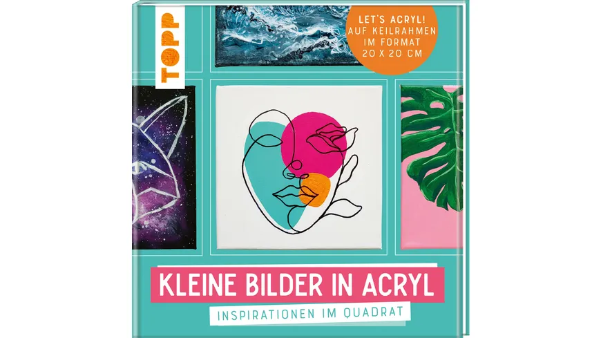Kleine Bilder in Acryl Inspirationen im Quadrat. Auf Keilrahmen im Format 20 x 20 cm. Let's Acryl!