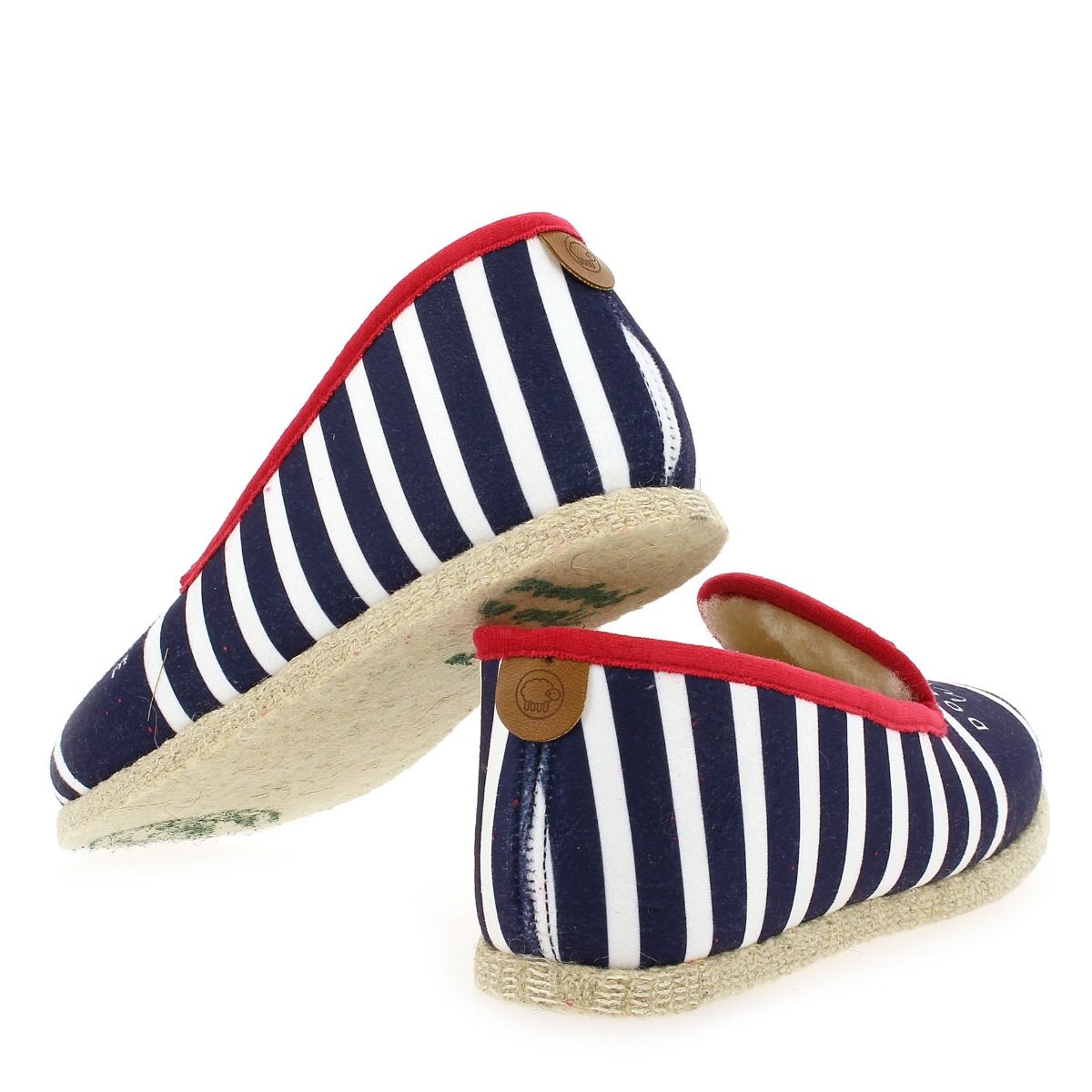 Chausse Mouton  MESSAGE - Marine rouge