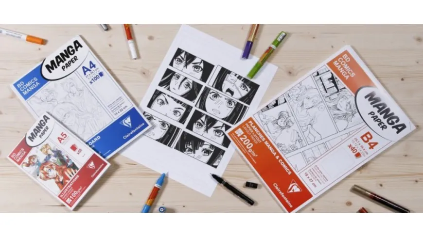 Clairefontaine Manga-Block Illustration A5  50 Blatt weiss