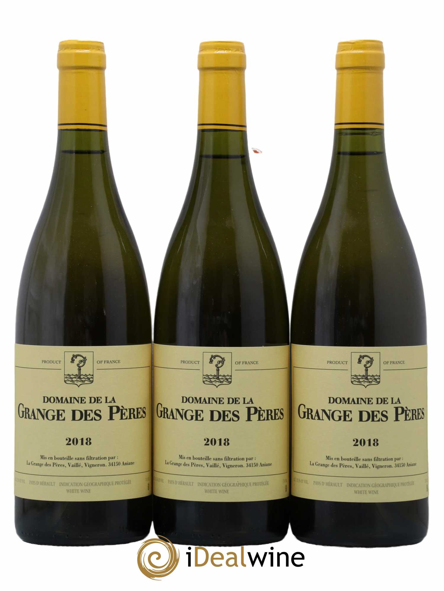 IGP Pays d'Hérault Grange des Pères Laurent Vaillé  2018 - Lot de 3 Bouteilles