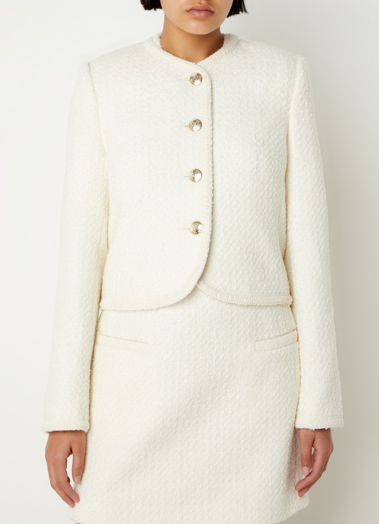 Claudie Pierlot Chaqueta corta Vanda bouclé de mezcla de lana
