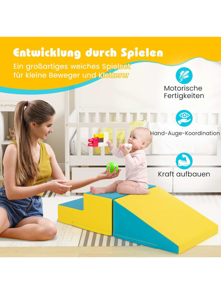 COSTWAY 2 TLG. Schaumstoffbausteine Kinder in Grün günstig kaufen onesize