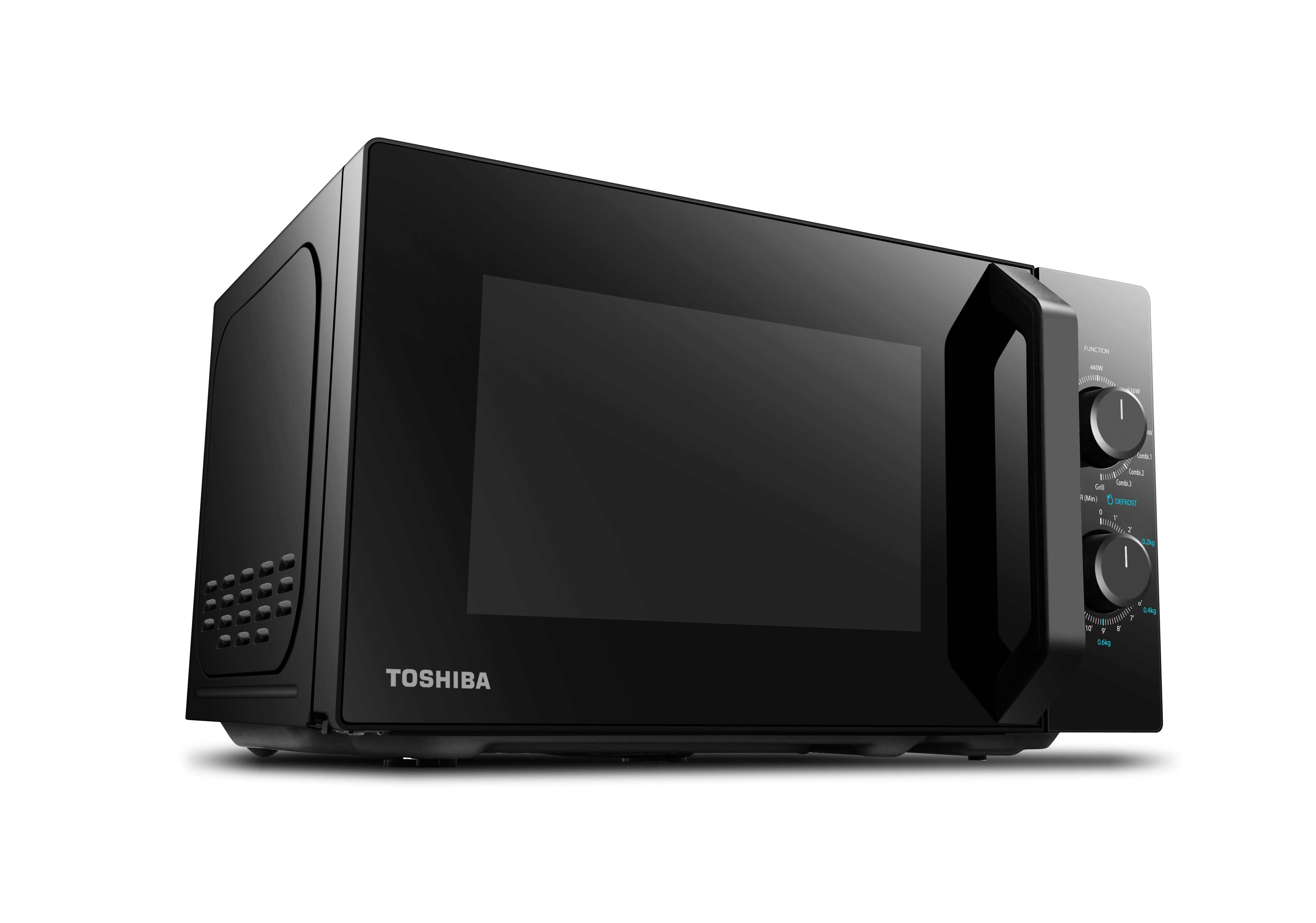 Toshiba Mikrowelle MW2-MG20PF(BK)/GE, Grill&Kombigarfunktion, 20,00 l, 5 Leistungsstufen, 1000 W Grillleistung, Schwarz