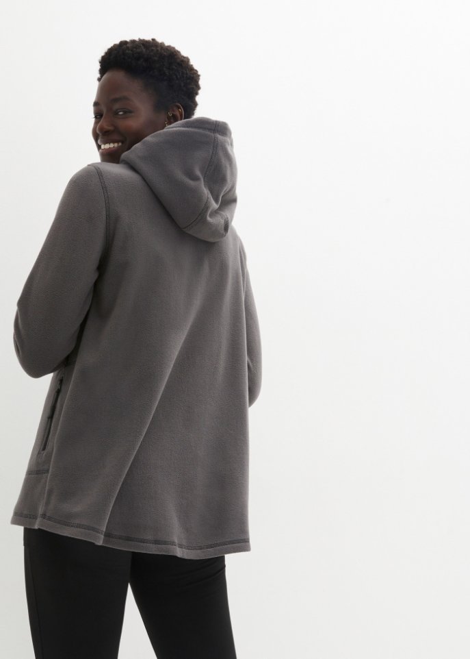 Fleecejacke, extralang