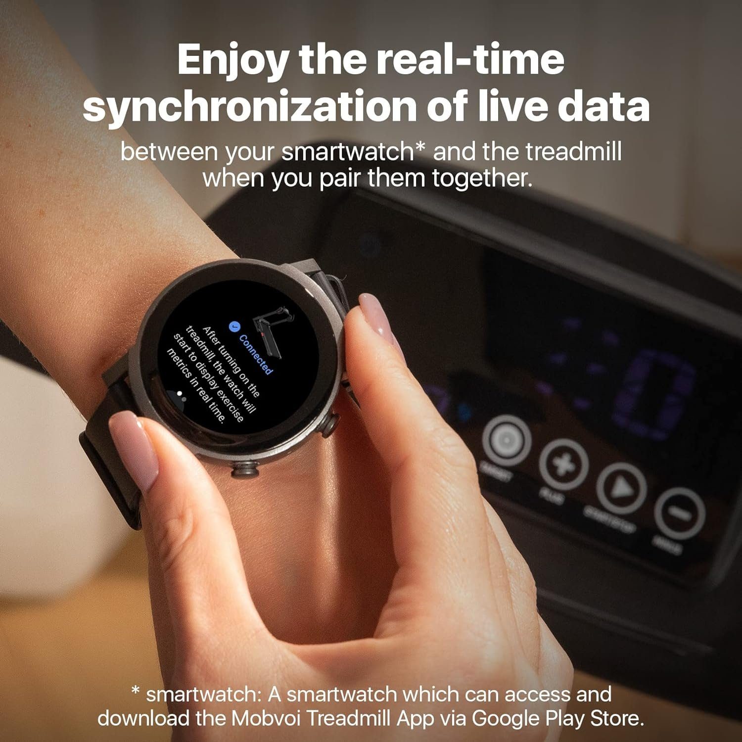 mobvoi Laufband (Laufband Neigung 3HP Falten 15% Steigungen mit Bluetooth Workout App), Laufband für Home Gym Indoor Übung Fitness 25 Preset Programm