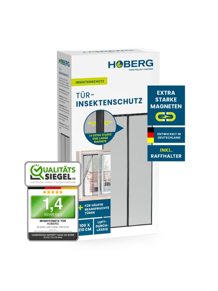 HOBERG Hoberg Tür-Insektenschutz - 100 x 210 cm - Schwarz günstig kaufen onesize