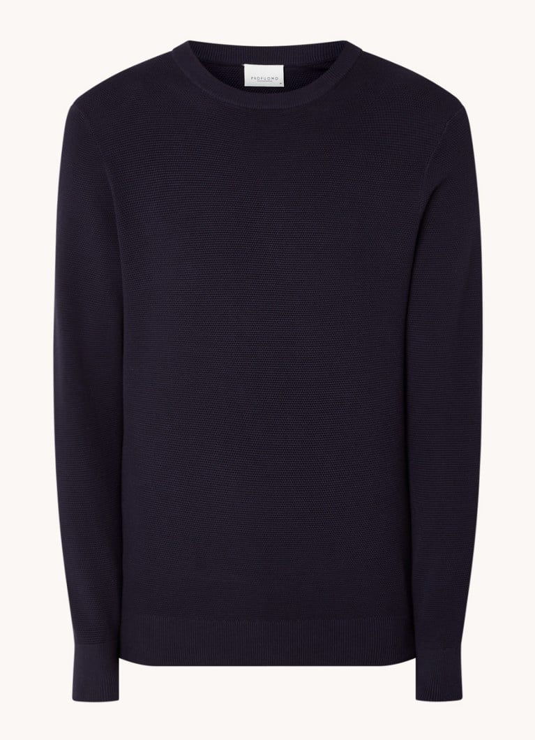Profuomo Fine-knit round-neck pullover