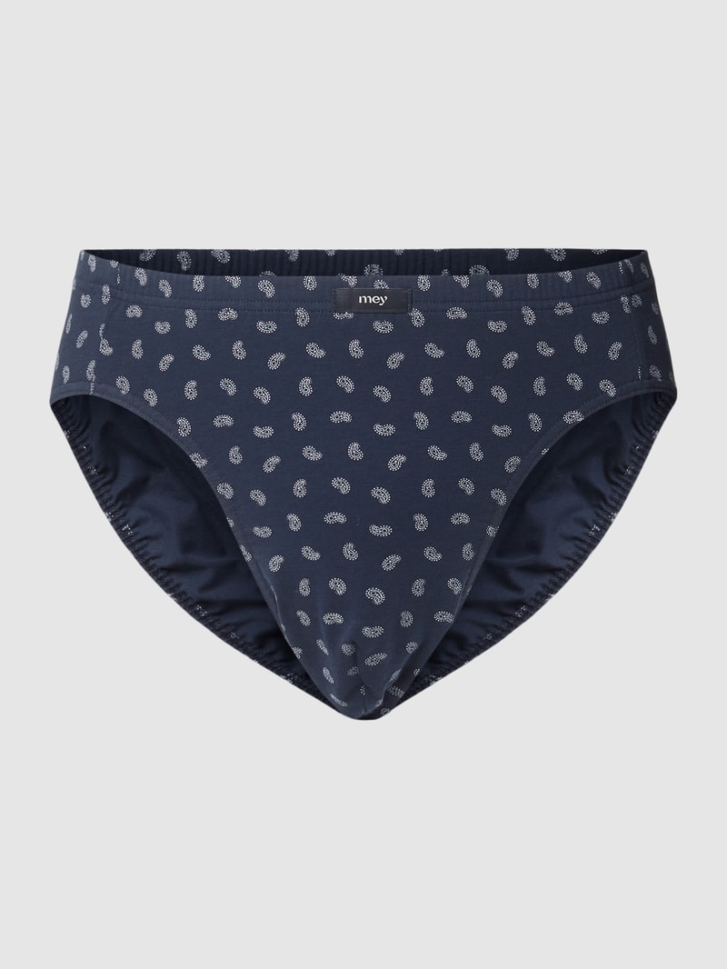 Slip mit Allover-Paisley-Muster Modell 'Jazz' in dunkelblau