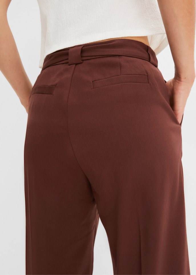 Bundfaltenhose mit Gürtel