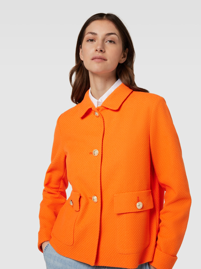 Blazer mit Knopfleiste in orange