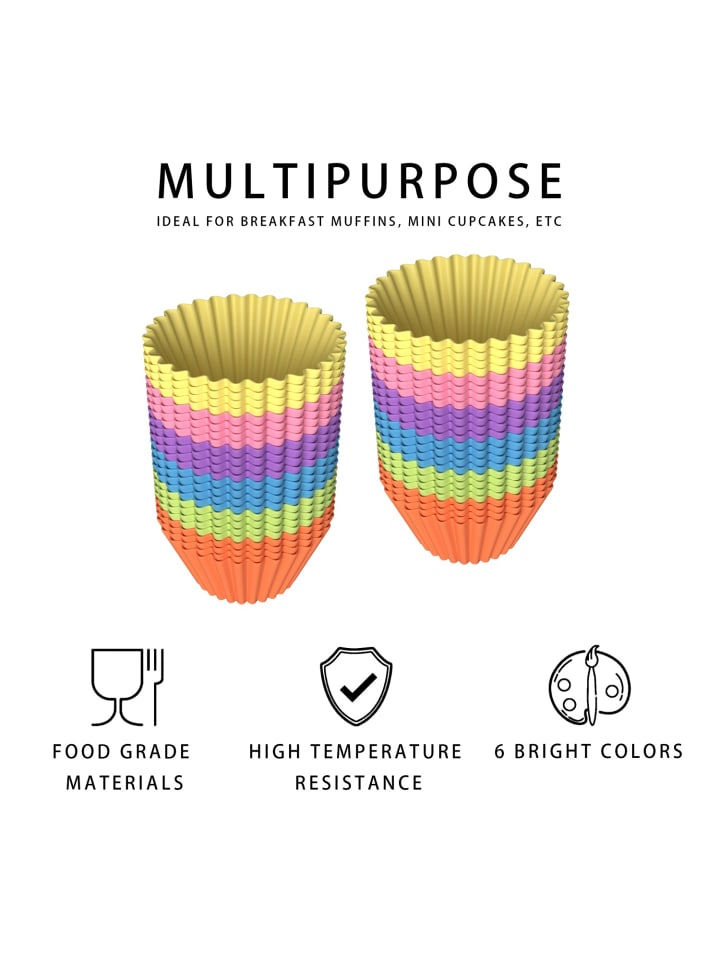 Intirilife Silikon Muffinformen Cupcakeformen in Bunt günstig kaufen