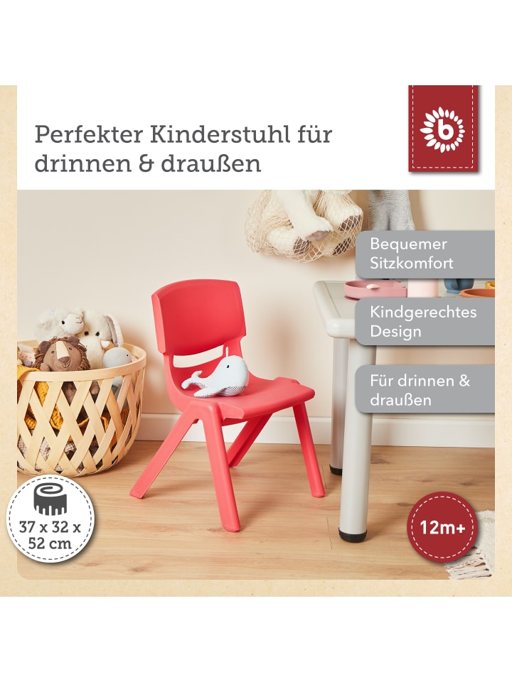 Bieco Spielwaren Kinderstuhl bis 80 kg belastbar in Rot günstig kaufen onesize