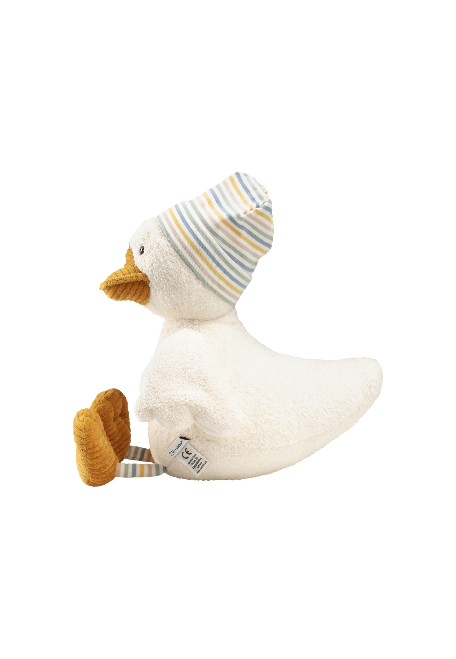 Kuscheltier Ente Ente Edda in cremweiß, mit Rassel